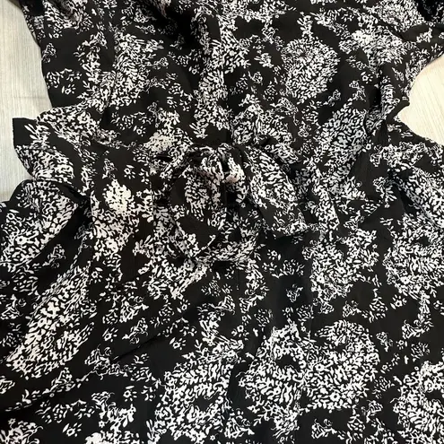 Unbranded Romper Womens XXL Black White Surplice V