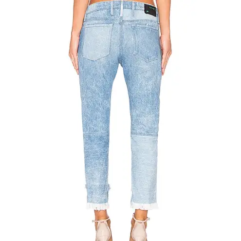 NWOT TORTOISE X Revolve Savanna Crop Jeans Patchwork Indigo Blue Size 26