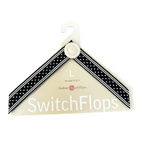 LOT of 4 L Switch Flops Lindsay Phillips Straps Size LARGE 9 10 11 NEW
