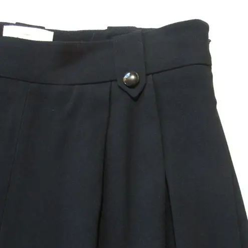 Sézane NWT Sezane Loulou in Noir Black Pleated Satin Back Crepe Wide Leg Pants 34 / 2