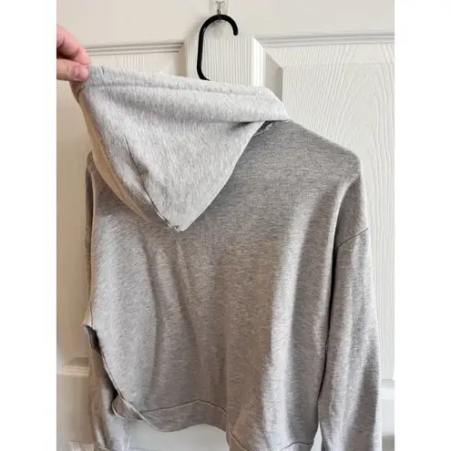 QUINCE SuperSoft Fleece Pullover Hoodie in Heather Grey