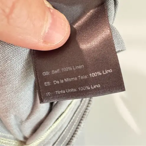 Black Diamond Women’s Poem Pants 100% Linen Grey Neon Green Size 6