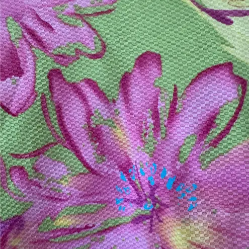 Vintage Susan Graver Sz 18 Womens pink green floral satin lined button blazerY2K