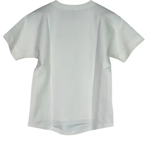 J.Crew  Jewel Embellished Beading Short Sleeve Crewneck Blouse Top XSS White Blue