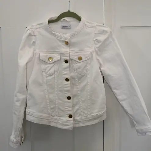 Gallery White Denim Jacket , size US 6/ UK 10/EUR 38