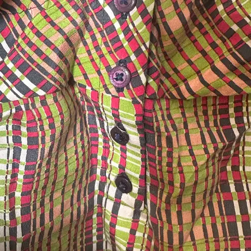 Robert Graham Button Back Silk Halter Top NWT Size 6 Beach Colors Summer Preppy - Image 3