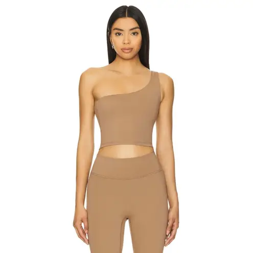 Nubyen Paris One Shoulder Longline Bra Top in Fawn Large New as