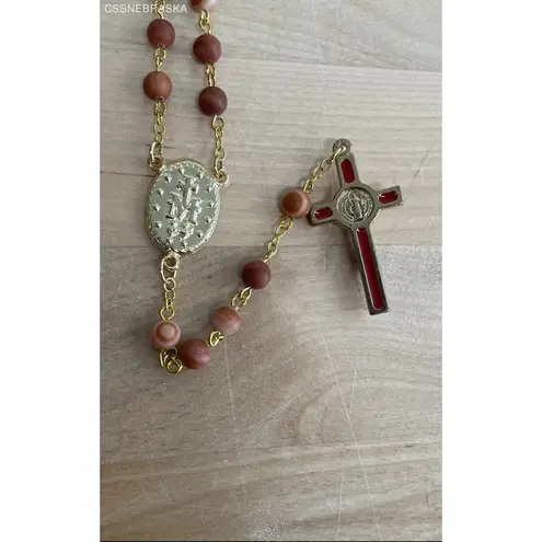 NEW Hand Crafted Rosary 6mm bead of Malachite Gold Crucifix