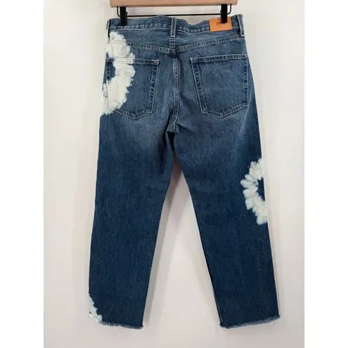 Edwin Jeans SZ 28 Kali Ankle Vintage Straight Denim 100% Organic Cotton Tie Dye Blue