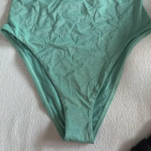 Vitamin A Mika Metallic One Piece Swimsuit, size Medium, $168 Green
