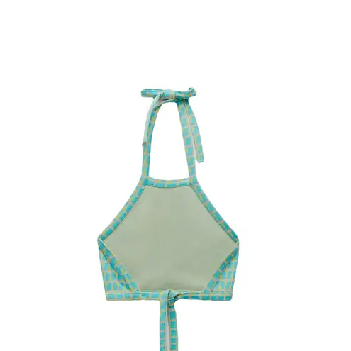 ZARA NWT  JACQUARD CROP TOP HALTER NECKLINE OPEN BACK MEDIUM