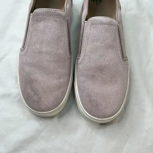 Vionic Womens Kimmie Slip-On Pink Suede Low Top Sneakers Size 7.5