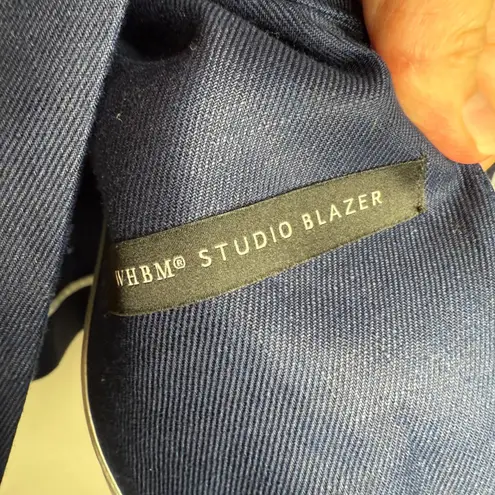 White House Black Market WHBM Studio Blazer Linen Blend