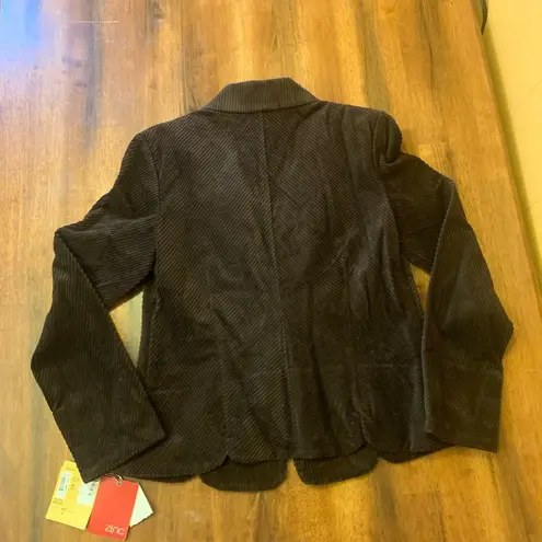 Zinc NWT Blazer XL Dark Brown Corduroy Brown Wooden Heart Button Notched Lapels