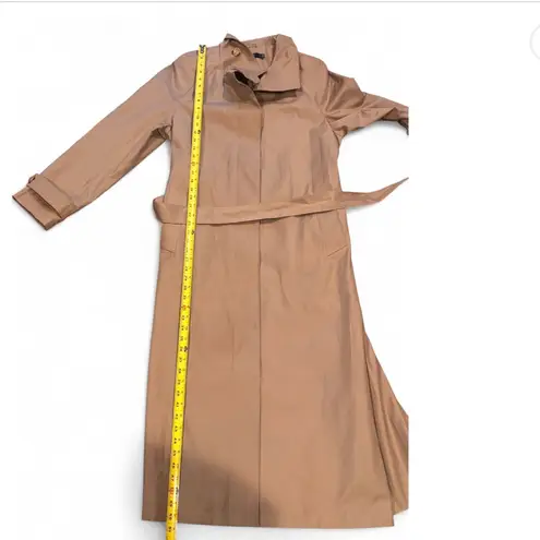 Lauren Ralph Lauren Khaki Stand Collar Trench Coat Tan Size L