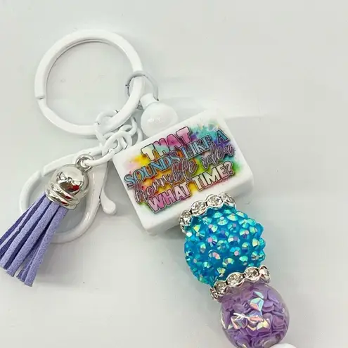 The Bar Keychain purse charm Beaded Keychain For Women,  Keychain, Silicone bead keyc