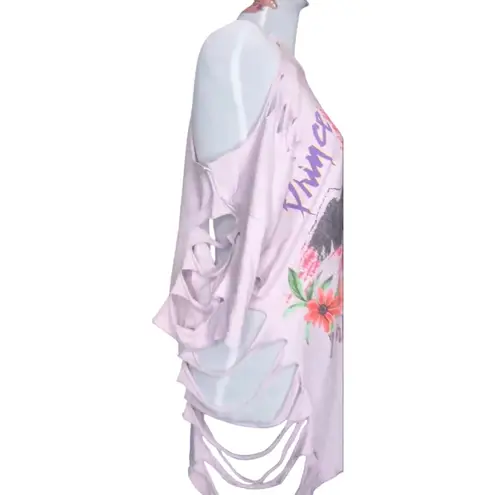 Prince and the Revolution World Tour 1985 Distressed Tee Size L / XL OOAK Purple