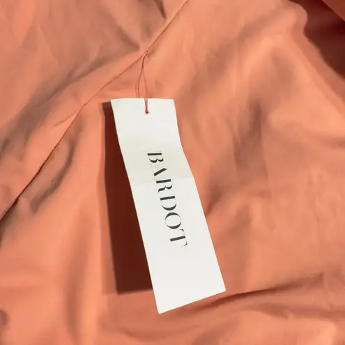 Bardot Guilia Coral Open-Back Midi Dress Women's Size Medium NWT