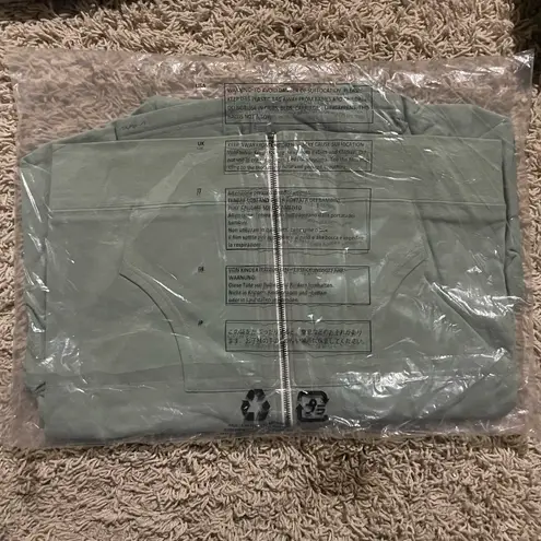 Peace Love World Love Life French Terry Hoodie NWT A399273 Aqua Verde Size 1X