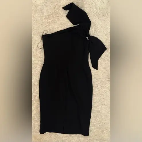 Dress the Population NWOT Tiffany One-Shoulder Midi Dress Black XXL