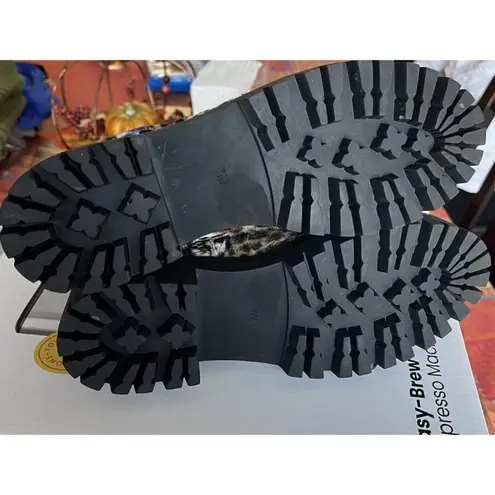 Current Mood dolls kill leopard patchwork platform boots size 7