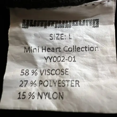 Yummyyoung Women Black Mini Heart Sleeveless minimalist Sweater Hoodie Vest|SZ:L Size L