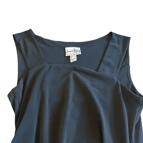 Joseph Ribkoff Trends Black Y2K Asymmetrical Shirt Blouse Top Size 14 Womens NWT