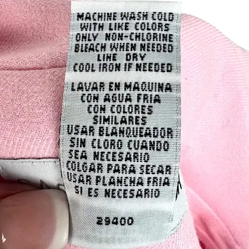 Sag Harbor Vintage 90s Classic Soft Pink Oversized Washable Blazer Size 14 Feminine Lined