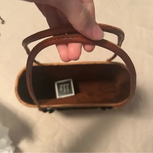 Lisi Lerch Tan and Black Woven Bosom Buddy Bag