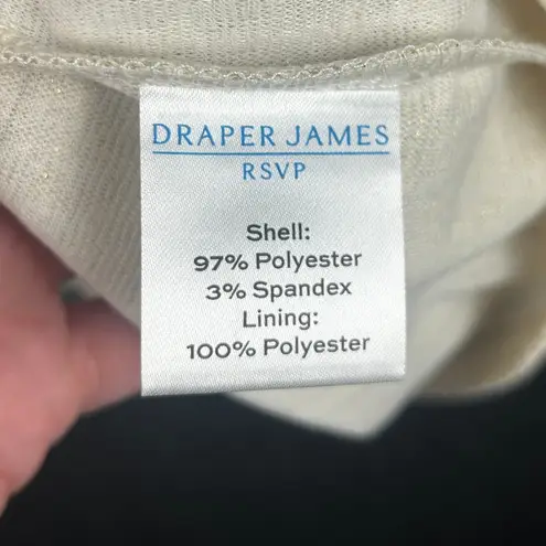 Draper James RSVP Tiered Skater Dress Beige Gold Houndstooth Print Small NWT - Image 6