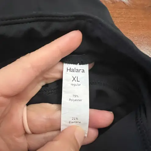 Halara High Waisted Skinny Cargo Pants Black XL Stretchy 27” Inseam Pockets