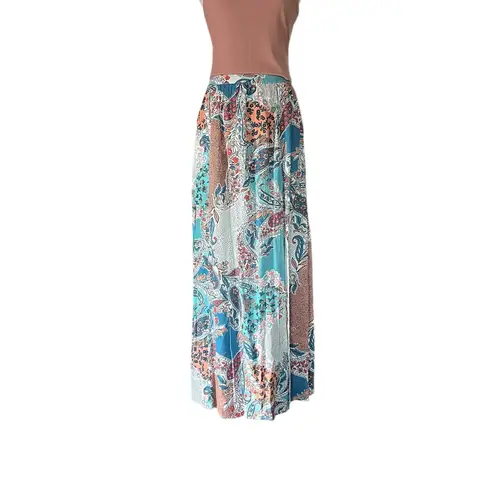 Patrons of Peace Multicolor Floral Maxi Skirt with Slit