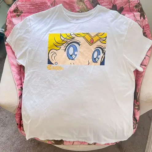 sailor moon oversized white tshirt