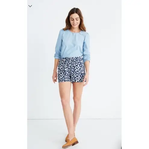 Madewell  Drapey Pull-On Shorts in French Floral Sz‎ Medium Summer Flowers Casual