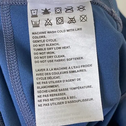 Pearl Izumi Wander Blue Mesh Panel Mid Rise Athletic Leggings With Pockets Sz L