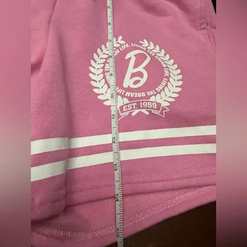 Barbie Pink and white Drawstring Women's Shorts M Size M