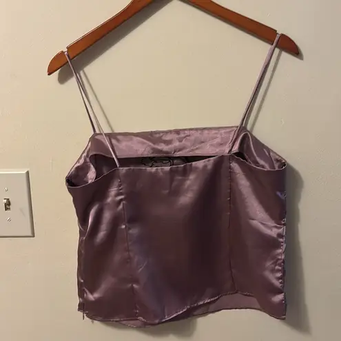 Elegant purple embroidered top for women by Parallel Size L