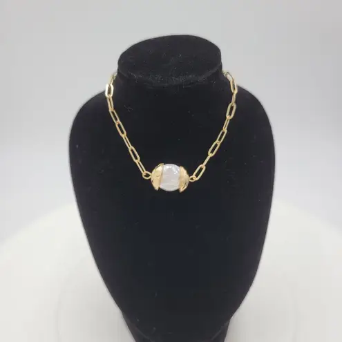 Mother of Pearl Women's Bracelet Gold Adjustable Paperclip Chain Fashion Jewelry