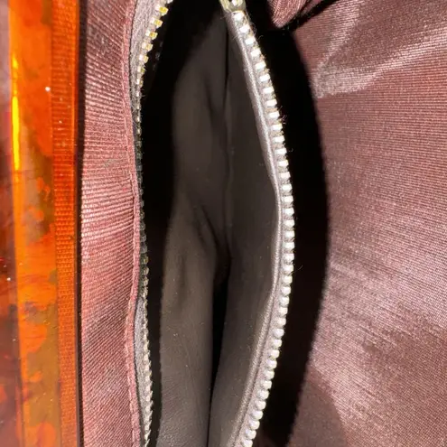 Handmade Vintage Tapestry Carpet Lucite Kiss Lock Mini Handbag Shoulder Bag 9"x7" Clutch