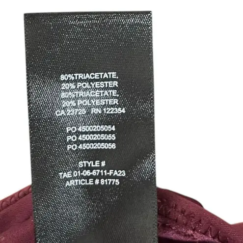 Babaton Satin Cargo Pants Women’s Size 00 Burgundy Utility Trousers Y2K