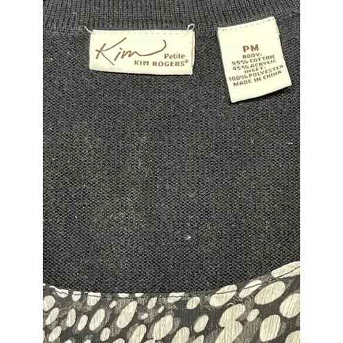 kim rogers Women's Cardigan Sweater Black PM