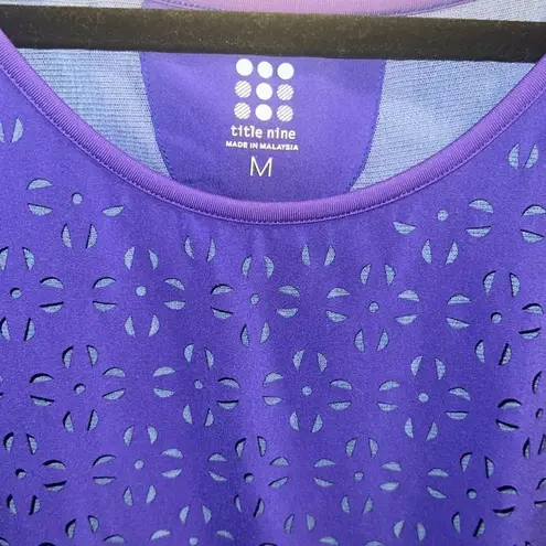 Title Nine ✨ Nimblene Illusion Eyelet Purple Blue Tank Sz Medium Dress✨