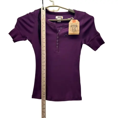 Route 66 Henley Top Small Purple