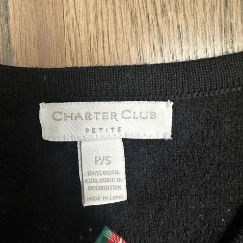 Charter Club Petite Wool Christmas Holiday Ornament Sweater Vest