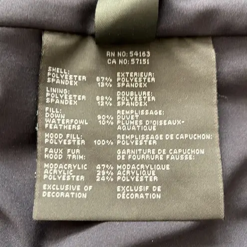 Marc New York by Andrew Marc Chevron Quilted Down Jacket w/ Removable Hood SMALL