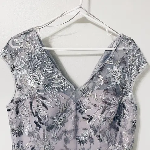 Alex Evenings Sequin Embroidered Trumpet Gown - Size 12