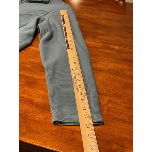 LOA RailRiders Baby Blue Ribbed Pullover Large Women’s Collared Pocket L Top