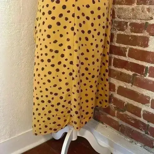 MINKPINK Last chance-  - Mustard Yellow Polka‎ Dot Assymetrical Dress