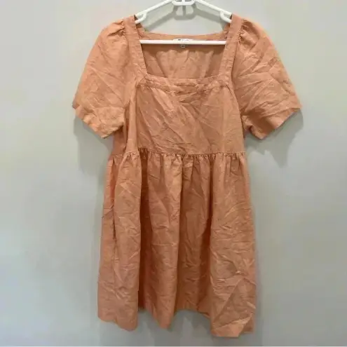 Madewell  Linen-Blend Allie Mini Dress size M