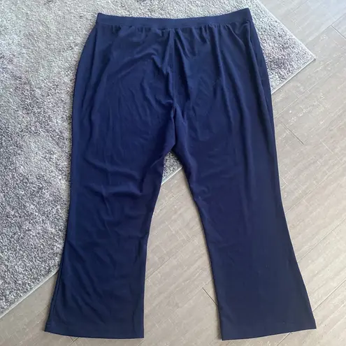 Woman Within  Women's Navy Blue Sweat Lounge Plus Size Pants Trousers 28W